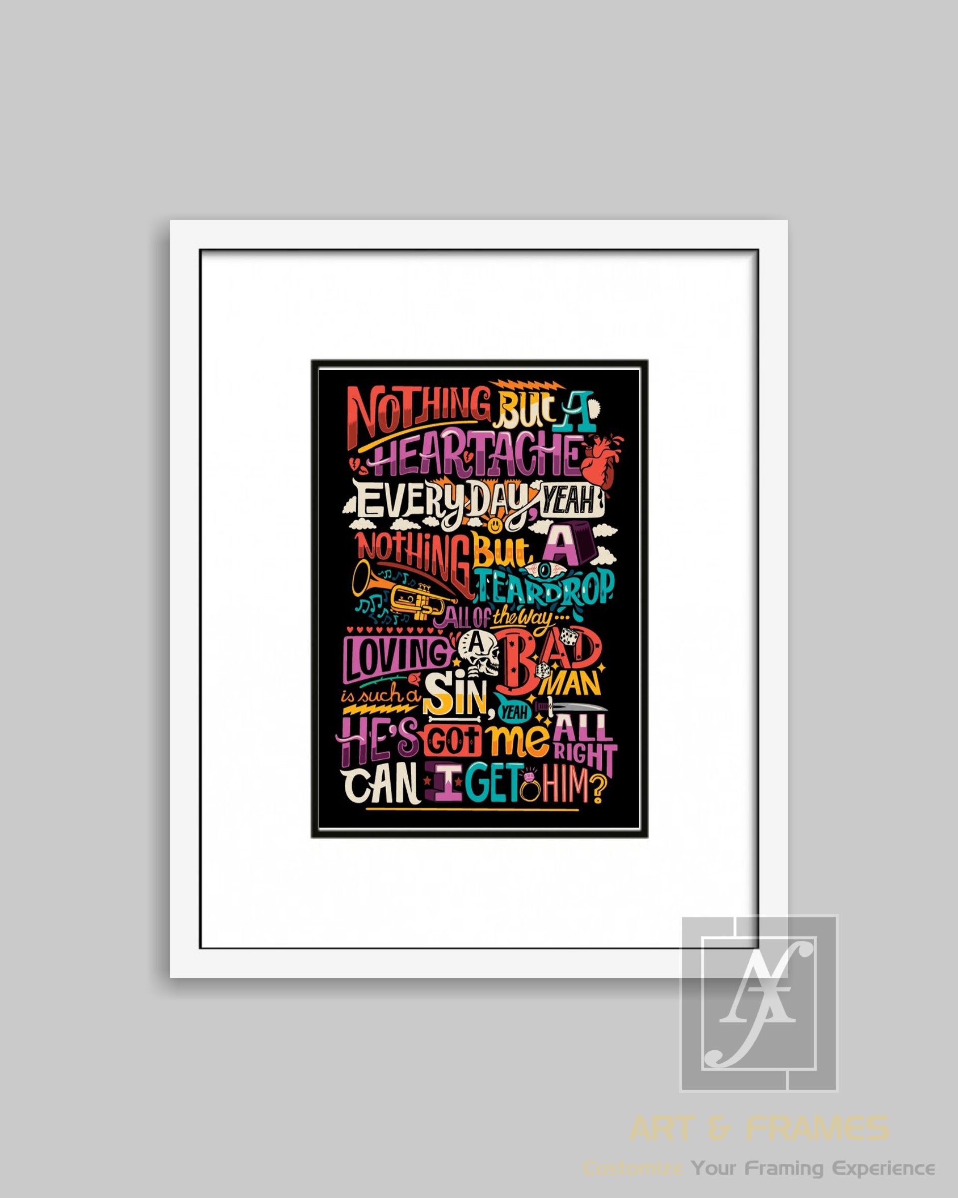 QUOTES ART & FRAMES WITH FRAME WH0-9