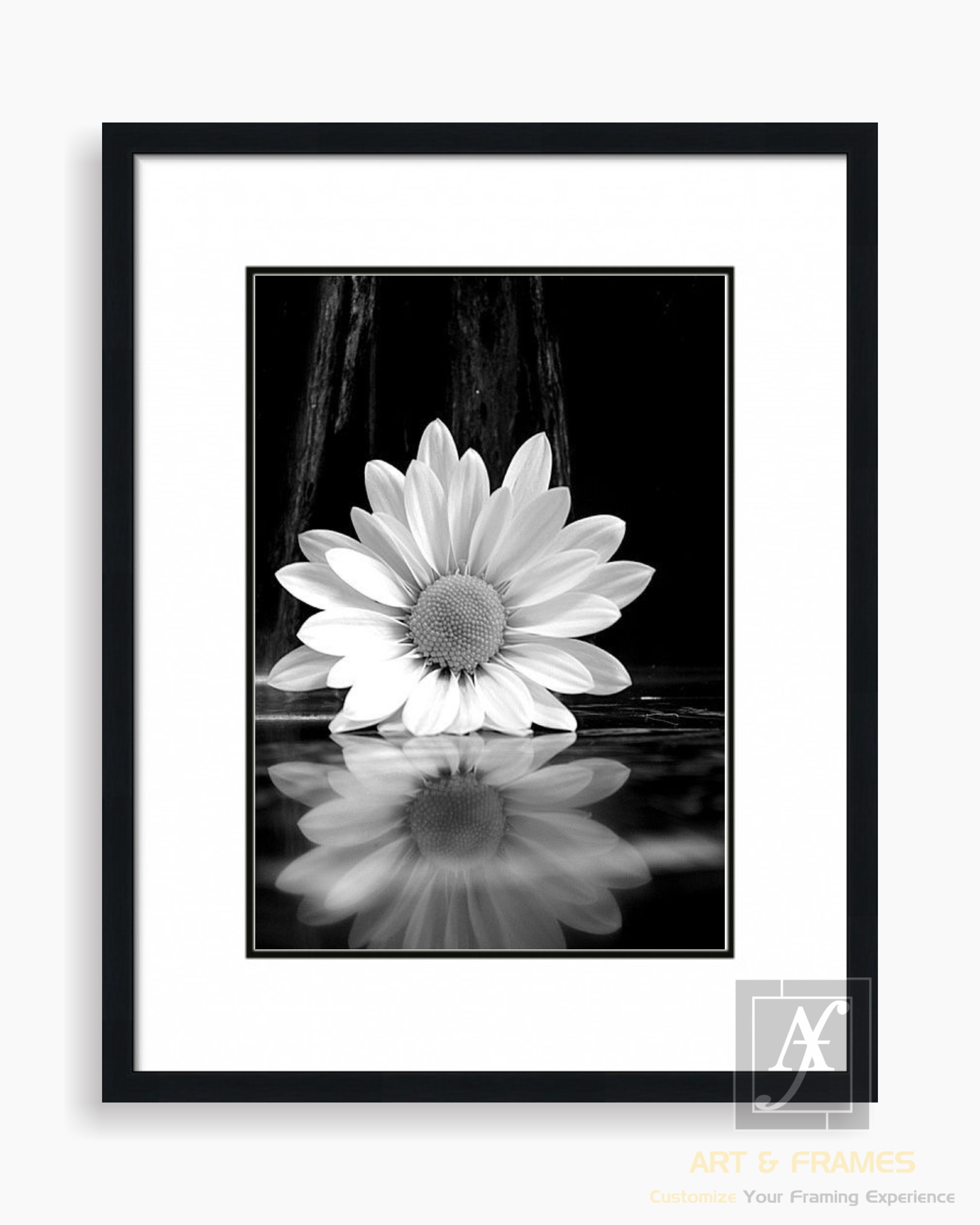 FLORAL ART WITH FRAME & DOUBLE MOUNT (17)
