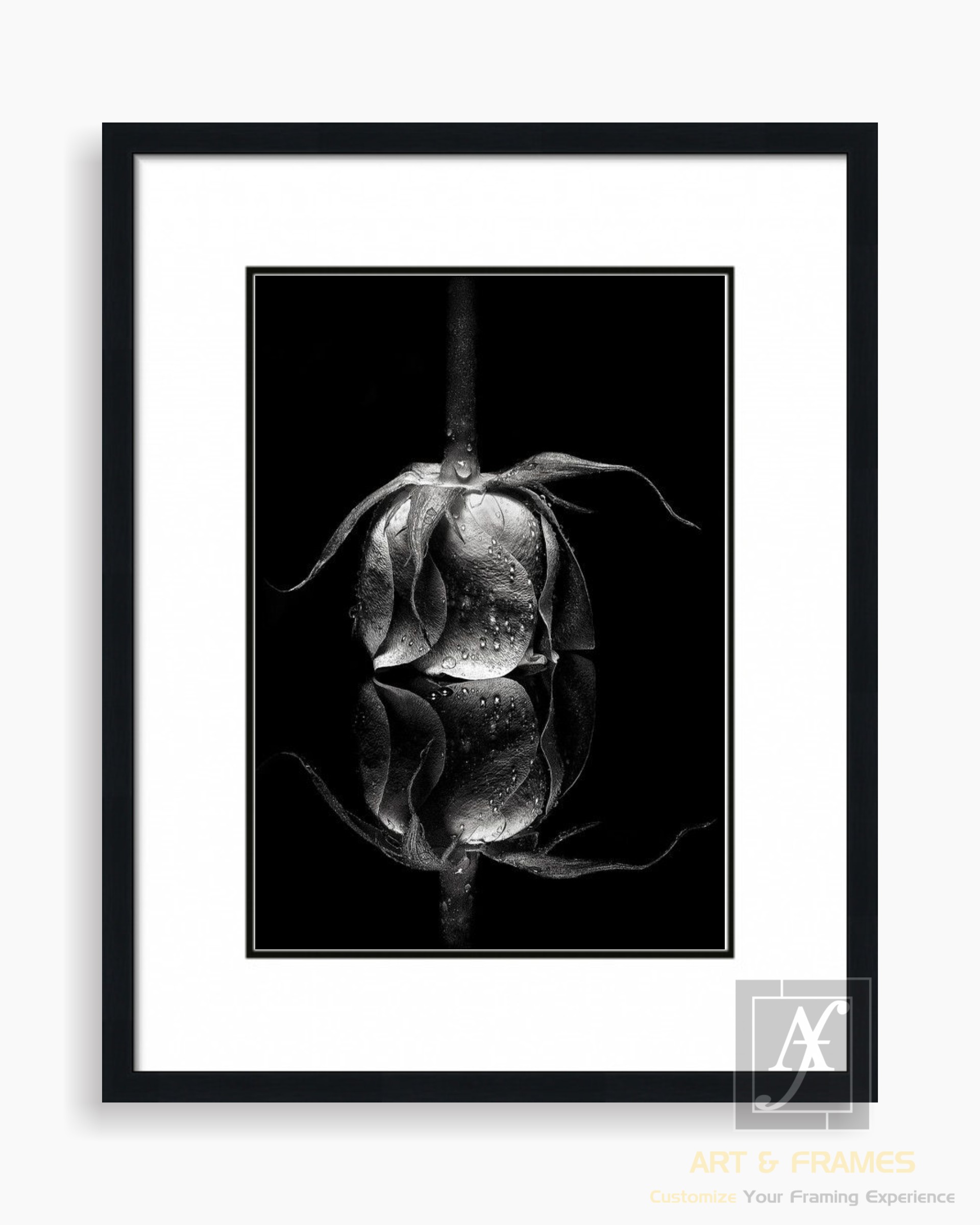 FLORAL ART WITH FRAME & DOUBLE MOUNT (4)